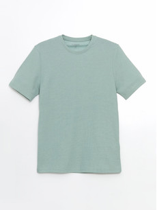 LCWAIKIKI Classic Crew Neck Short Sleeve Men's Textured T-shirt