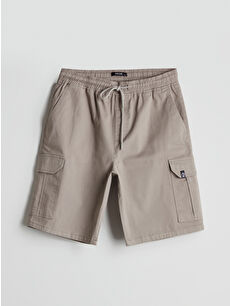XSIDE Gri Standart Kalıp Gabardin Erkek Kargo Şort - S55665Z8-V1G