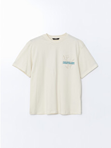 XSIDE Crew Neck Short Sleeve Printed Combed Cotton Men's T-shirt