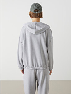 XSIDE ACTIVE Hooded Oversize Women's Zipper Sweatshirt - S57090Z8