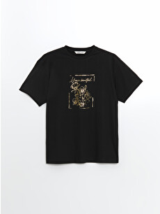 LCWAIKIKI Classic Crew Neck Printed Women's T-shirt - S5DP37Z8-CVL