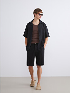 XSIDE Standard Fit Linen-look Men's Bermuda Shorts - S5EK58Z8-RQL
