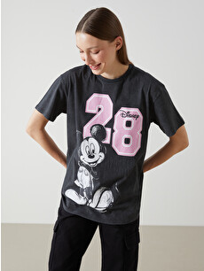 XSIDE Mickey Mouse Baskılı %100 Pamuklu Kadın Tişört - S5GV63Z8