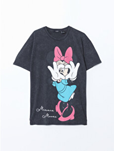 XSIDE Minnie Mouse Baskılı %100 Pamuklu Kadın Tişört - S5GV70Z8