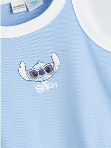 LCW Kids Crew Neck Stitch Printed Girls' Tank Top - S5HJ10Z4-YTE