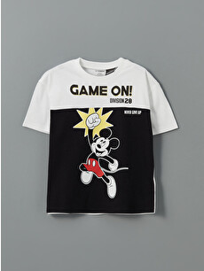 LCW Kids Mickey Mouse Printed Boys' T-shirt And Shorts - S5ID35Z1
