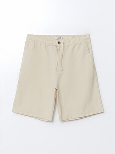 XSIDE Relaxed Fit Linen Blend Men's Shorts - S5IP44Z8-VZH | LC Waikiki