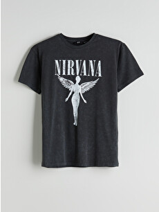 N*M様 everyone LOGO BY VINCENT L/S TEE AS XSIDE Woman Anthracite T-Shirt - S5JI89Z8-VDL | LC Waikiki