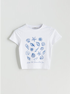 XSIDE Crew Neck Printed Short Sleeve Women's T-shirt - S5JK91Z8