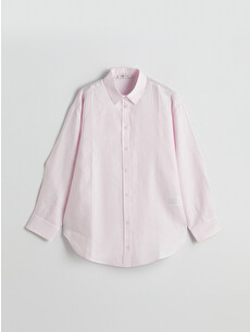 LCW Vision Oversize 100% Linen Women's Shirt - S5K015Z8-QVT | LC
