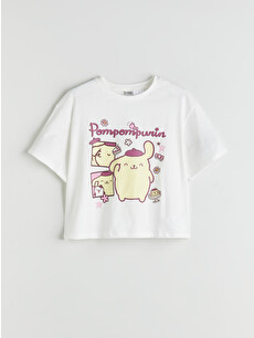 LCW Kids Crew Neck Pompompurin Printed Girls' T-Shirt - S5S696Z4