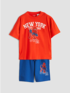 LCW Kids Spider-man Baskılı Erkek Çocuk Tişört Ve Şort - S5SG60Z1