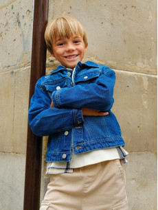 LCW Kids Collared Neck Boys' Denim Jacket - W52369Z1-H45 | LC Waikiki