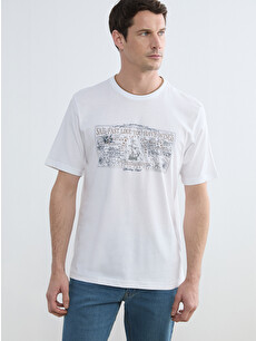 LCWAIKIKI Classic Crew Neck Printed Jersey Men's T-shirt