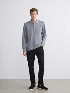 LCWAIKIKI Classic Polo Neck Long Sleeve Men's Sweatshirt