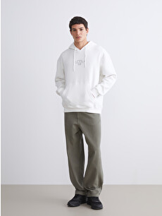 XSIDE Long Sleeve Printed Men's Hoodie - W54765Z8-R9J | LC Waikiki
