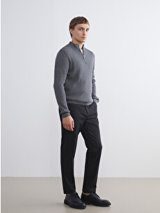 LCW Vision Zippered Funnel Neck Men's Knit Sweater - W58493Z8-L8N