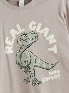LCW Kids Dinozor Baskılı Erkek Çocuk Sweatshirt ve Eşofman Alt