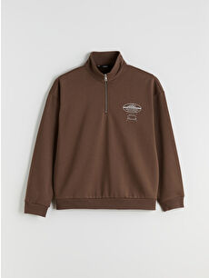 XSIDE Funnel Neck Printed Thick Men's Sweatshirt - W5AB05Z8-ZCX