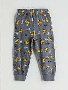 LCW Kids Gri Aslan Kral Baskılı Erkek Çocuk Pijama Takımı