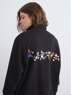 XSIDE Mickey Mouse Embroidered Women's Thick Sweatshirt - W5AG13Z8