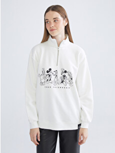 XSIDE Mickey Mouse Printed Oversize Women's Thick Sweatshirt