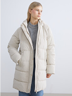 XSIDE Hooded Women's Puffer Coat - W5AJ57Z8-VJ6 - LC Waikiki