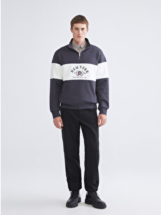 XSIDE Funnel Neck Printed Men's Sweatshirt - W5DB05Z8-ZJ6 | LC Waikiki