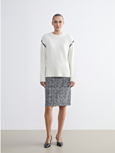 LCWAIKIKI Classic Elastic Waist Plaid Tweed Pencil Skirt