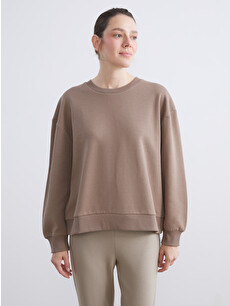LCW EVERYDAY Crew Neck Oversize Women's Thick Sweatshirt
