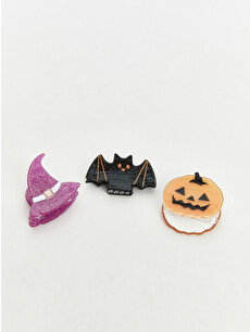 LCW JOY Pumpkin Figured Girl Hair Clip Set Of 3 - W5EM20Z4-M0T