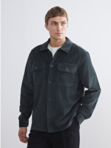 LCW Vision Regular Fit Velvet Men's Shirt Jacket - W5GF03Z8-KDX