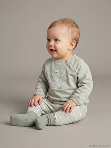LCW baby Printed Baby Boys' Sweatshirt and Trousers - W5GF26Z1-ZEM