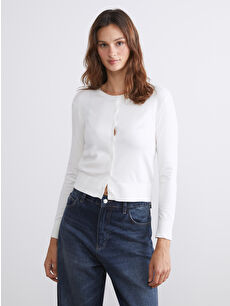 LCW Vision Crew Neck Women's Knitwear Cardigan - W5GK18Z8-R9J - LC