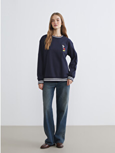 XSIDE Mickey Mouse Embroidered Women's Thick Sweatshirt - W5GT76Z8