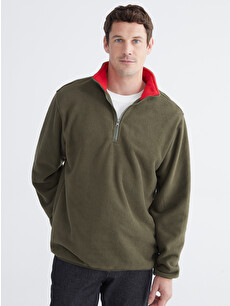 LC WAIKIKI Men's Half-Zip Fleece Sweatshirt - W5HY92Z8-DYG - LC