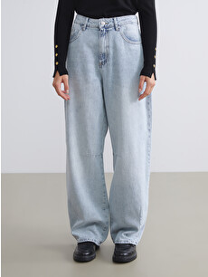 XSIDE Mavi Baggy Fit Kadın Jean Pantolon - W5I500Z8-K9M | LCW
