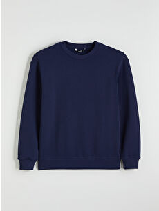 ゆー XSIDE Lacivert Bisiklet Yaka Erkek Sweatshirt - W5IR58Z8-J2Y | LCW