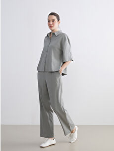 LCWAIKIKI Classic Beli Lastikli Geniş Paça Kadın Pantolon