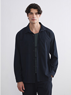 XSIDE Long Sleeve Collared Neck Men's Shirt - W5K130Z8-J2Y - LC