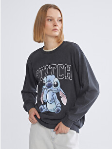 XSIDE Stitch Printed Oversize Women's Sweatshirt - W5L598Z8-VDL