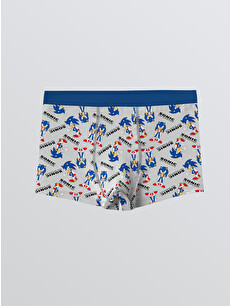 LCW Kids Gri Sonic Baskılı Erkek Çocuk Boxer 3'lü - W5L957Z4-G2Y | LCW