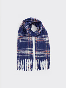 LCW ACCESSORIES Plaid Tasseled Women's Scarf - W5LG21Z8-ZPK - LC
