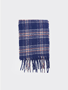 LCW ACCESSORIES Plaid Tasseled Women's Scarf - W5LG21Z8-ZPK - LC