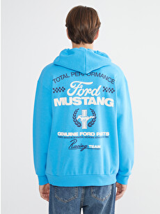 XSIDE Long Sleeve Printed Men's Hoodie - W5LG63Z8-GWF | LC Waikiki