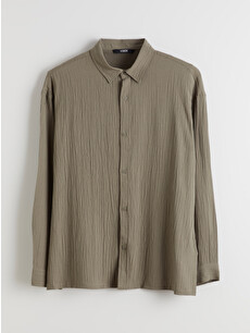 XSIDE Relaxed Fit Textured Men's Shirt - W5M187Z8-J2N | LC Waikiki