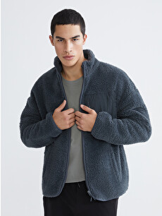 XSIDE ACTIVE Dik Yaka Pelüş Erkek Fermuarlı Sweatshirt - W5NB48Z8