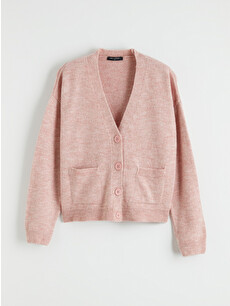 LCW Comfort V Neck Women's Knitwear Cardigan - W5NK42Z8-ZTE | LC