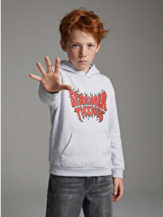 LCW Kids Stranger Things Printed Boys' Thick Sweatshirt - W5NN97Z4
