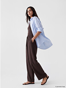 LCW Vision Elastic Waist Modal Blend Women's Trousers - S6U614Z8